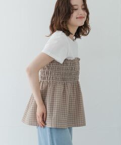 Sonny Label / サニーレーベル Tシャツ | シャーリングビスチェコンビプルオーバー