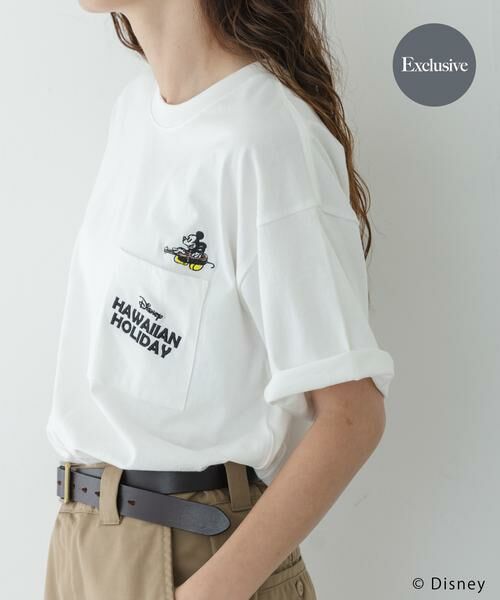 Sonny Label / サニーレーベル Tシャツ | 別注/DISNEY/ポケット付きTシャツ（オフホワイト）