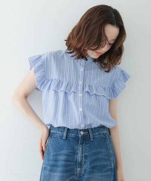 Sonny Label / サニーレーベル シャツ・ブラウス | スタンドカラーフリルシャツブラウス | 詳細4