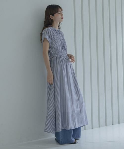 Sonny Label / サニーレーベル ワンピース | ドビーストライプフリルシャツワンピース | 詳細16