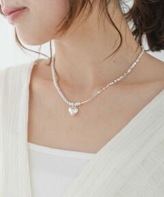 Sonny Label / サニーレーベル ネックレス・ペンダント・チョーカー | パール×メタルハートネックレス