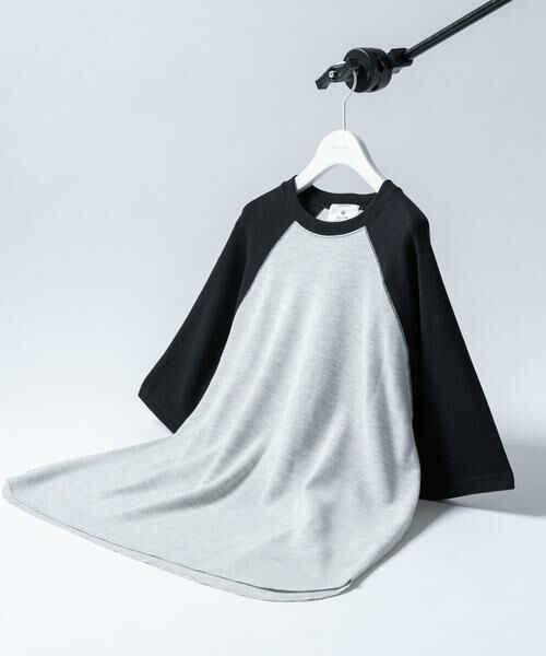 Sonny Label / サニーレーベル Tシャツ | 配色ワッフルラグランショートスリーブTシャツ（オートミール）