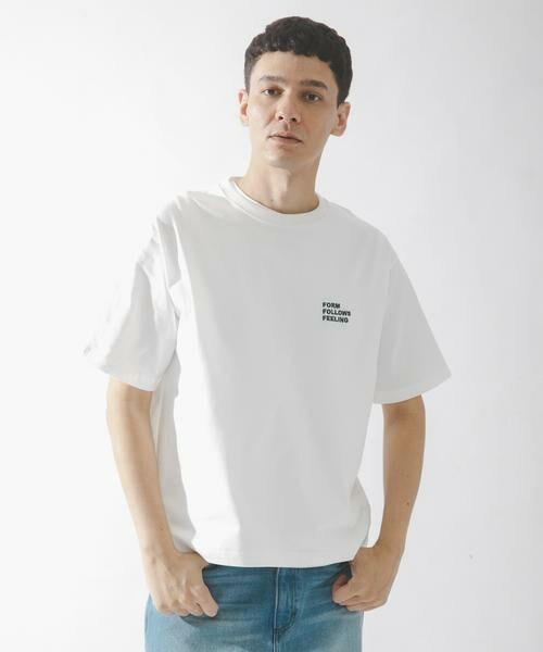 Sonny Label / サニーレーベル Tシャツ | ワンポイント刺繍ショートスリーブTシャツ(ホワイト)