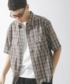 Sonny Label / サニーレーベル シャツ・ブラウス | ワッシャーチェックショートスリーブシャツ