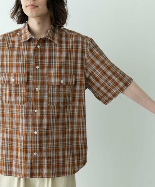 Sonny Label / サニーレーベル シャツ・ブラウス | ワッシャーチェックショートスリーブシャツ | 詳細8