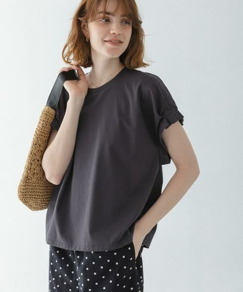 Sonny Label / サニーレーベル Tシャツ | 接触冷感タックスリーブプルオーバー（チャコールグレー）