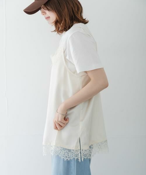 Sonny Label / サニーレーベル Tシャツ | レースキャミソール×Tシャツ SET | 詳細1