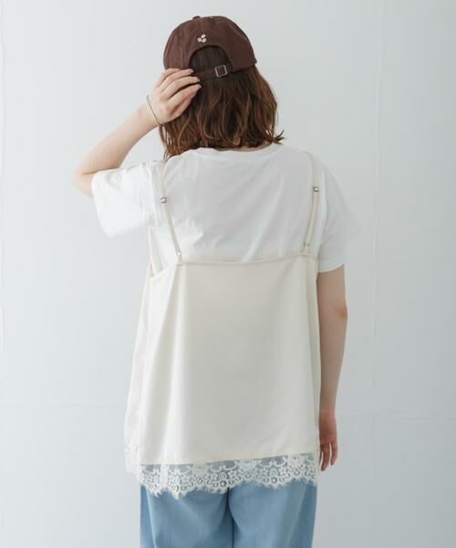 Sonny Label / サニーレーベル Tシャツ | レースキャミソール×Tシャツ SET | 詳細5