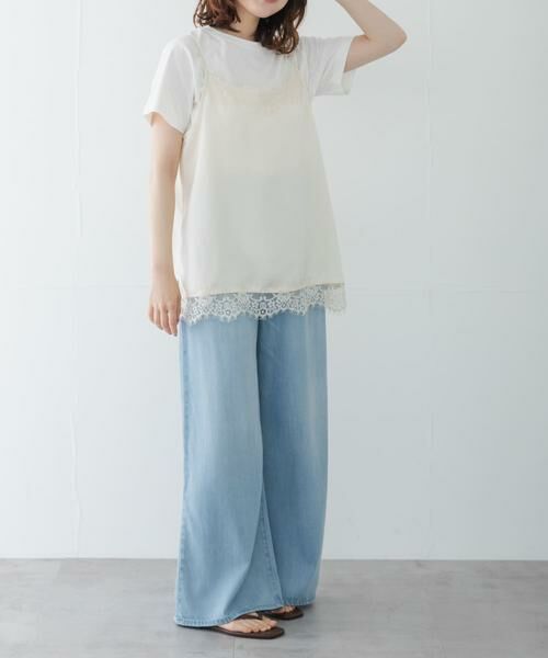 Sonny Label / サニーレーベル Tシャツ | レースキャミソール×Tシャツ SET | 詳細7