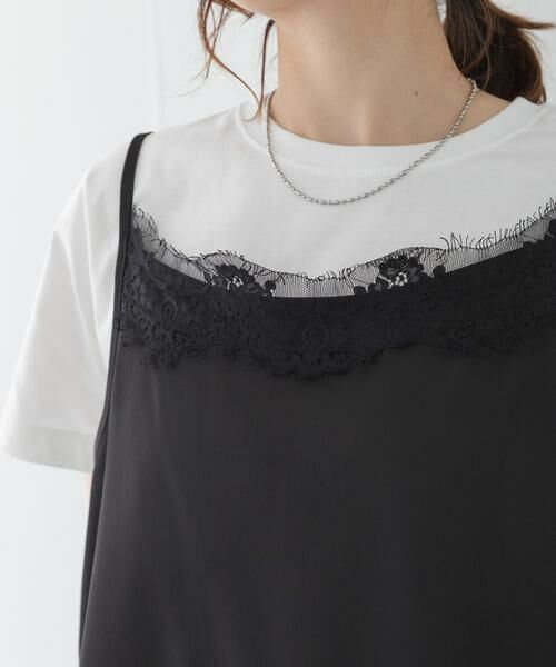 Sonny Label / サニーレーベル Tシャツ | レースキャミソール×Tシャツ SET | 詳細11