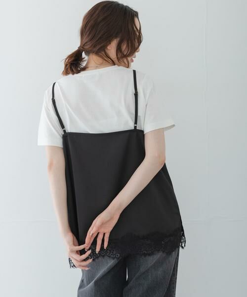 Sonny Label / サニーレーベル Tシャツ | レースキャミソール×Tシャツ SET | 詳細15