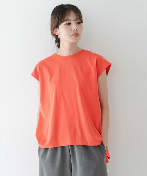 Sonny Label / サニーレーベル Tシャツ | 接触冷感バックフレアフレンチTシャツ | 詳細1