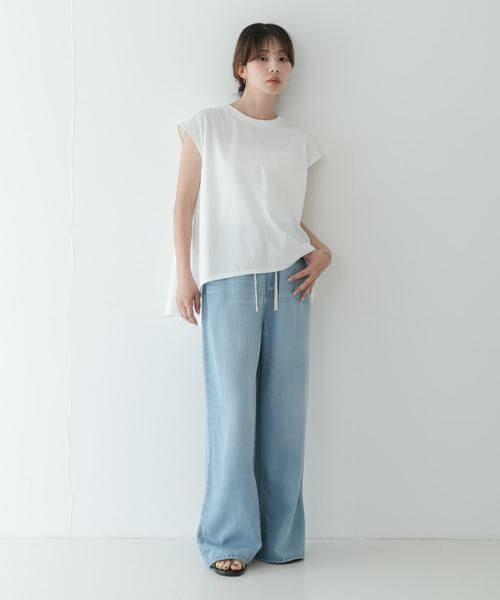 Sonny Label / サニーレーベル Tシャツ | 接触冷感バックフレアフレンチTシャツ | 詳細13