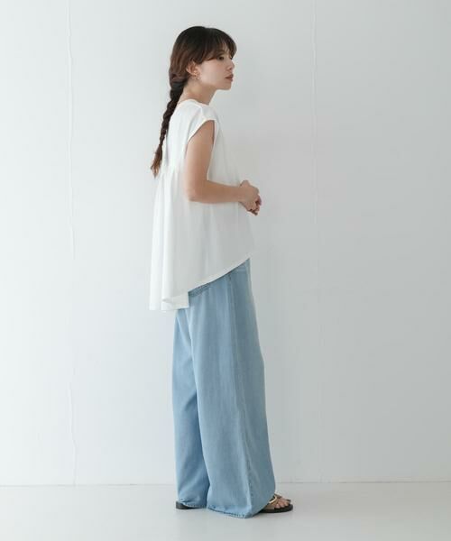 Sonny Label / サニーレーベル Tシャツ | 接触冷感バックフレアフレンチTシャツ | 詳細14