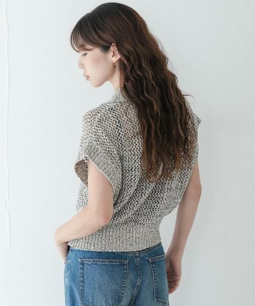 Sonny Label / サニーレーベル ニット・セーター | 襟付きメッシュニットプルオーバー | 詳細5