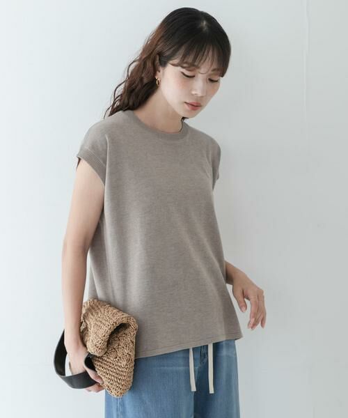 Sonny Label / サニーレーベル ニット・セーター | リネンライクフレンチスリーブサマーニットプルオーバー | 詳細15