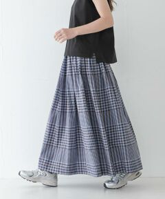 Sonny Label / サニーレーベル ロング・マキシ丈スカート | マルチギンガムチェックスカート