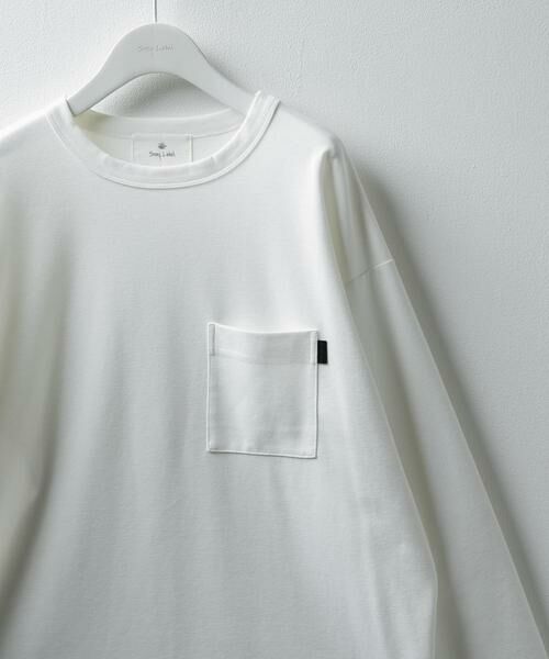 Sonny Label / サニーレーベル Tシャツ | ポンチポケット付ロングスリーブTシャツ（ホワイト）