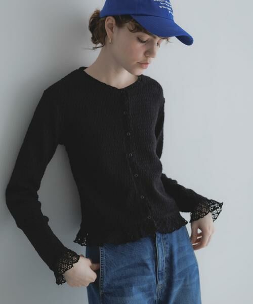Sonny Label / サニーレーベル Tシャツ | 『WEB限定』レースシャーリングフリルカットソー | 詳細13