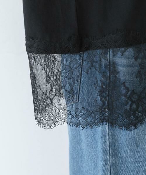 Sonny Label / サニーレーベル Tシャツ | 『WEB限定』ルーズフィットレースヘムロングTシャツ | 詳細11