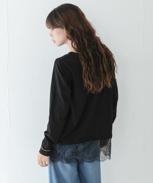 Sonny Label / サニーレーベル Tシャツ | 『WEB限定』ルーズフィットレースヘムロングTシャツ | 詳細13
