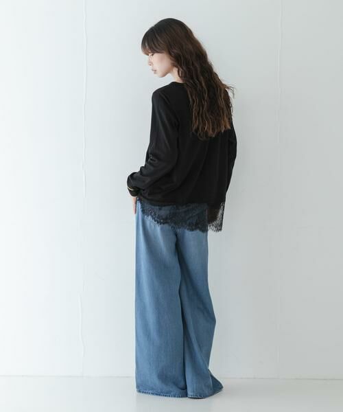 Sonny Label / サニーレーベル Tシャツ | 『WEB限定』ルーズフィットレースヘムロングTシャツ | 詳細16