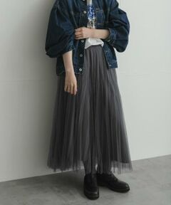 Sonny Label / サニーレーベル ロング・マキシ丈スカート | 『WEB限定』チュールプリーツイージースカート