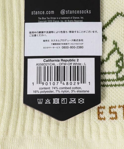 Sonny Label / サニーレーベル ソックス | STANCE SOCKS　CALIFORNIA REPUBLIC 2 | 詳細7