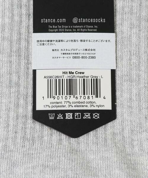Sonny Label / サニーレーベル ソックス | STANCE SOCKS　HIT ME CREW | 詳細7