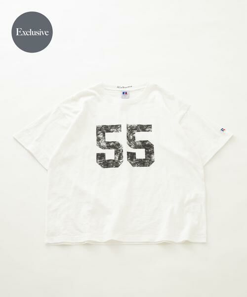 Sonny Label / サニーレーベル Tシャツ | 『別注』Russell Athletic×Sonny Label　ナンバリングショートスリーブTシャツ（オフホワイト）