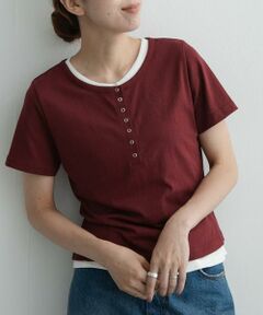 Sonny Label / サニーレーベル Tシャツ | レイヤードライクヘンリーネックプルオーバー