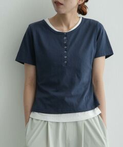 Sonny Label / サニーレーベル Tシャツ | レイヤードライクヘンリーネックプルオーバー