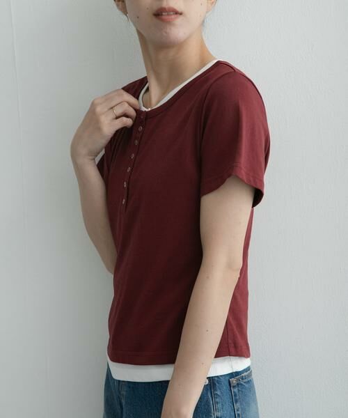 Sonny Label / サニーレーベル Tシャツ | レイヤードライクヘンリーネックプルオーバー | 詳細1