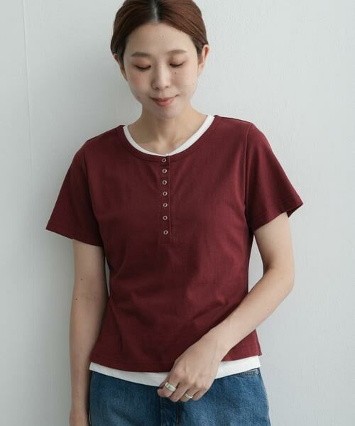 Sonny Label / サニーレーベル Tシャツ | レイヤードライクヘンリーネックプルオーバー | 詳細2