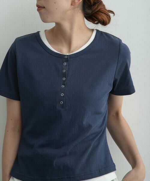 Sonny Label / サニーレーベル Tシャツ | レイヤードライクヘンリーネックプルオーバー | 詳細14