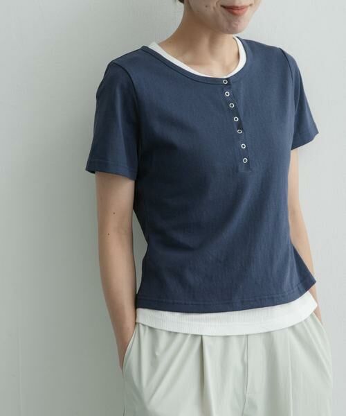 Sonny Label / サニーレーベル Tシャツ | レイヤードライクヘンリーネックプルオーバー | 詳細15