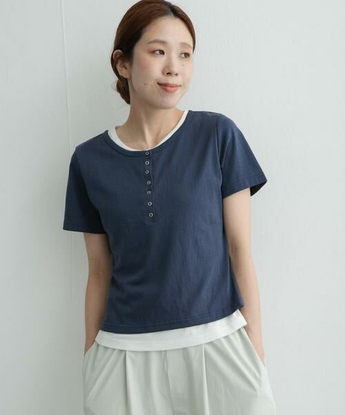 Sonny Label / サニーレーベル Tシャツ | レイヤードライクヘンリーネックプルオーバー | 詳細17