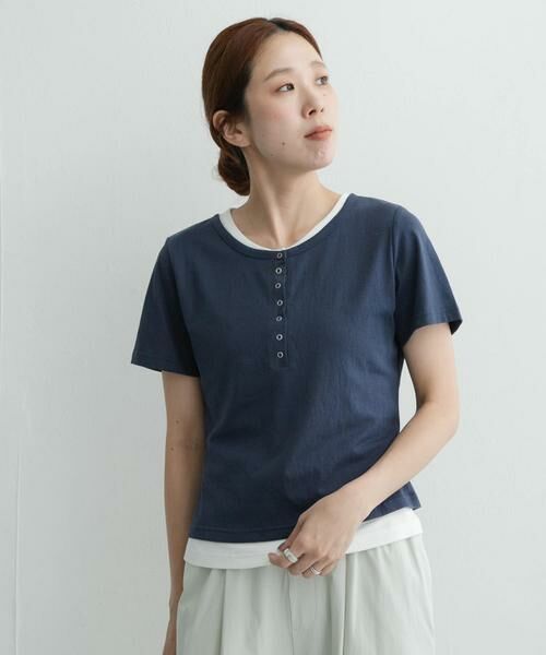 Sonny Label / サニーレーベル Tシャツ | レイヤードライクヘンリーネックプルオーバー | 詳細18
