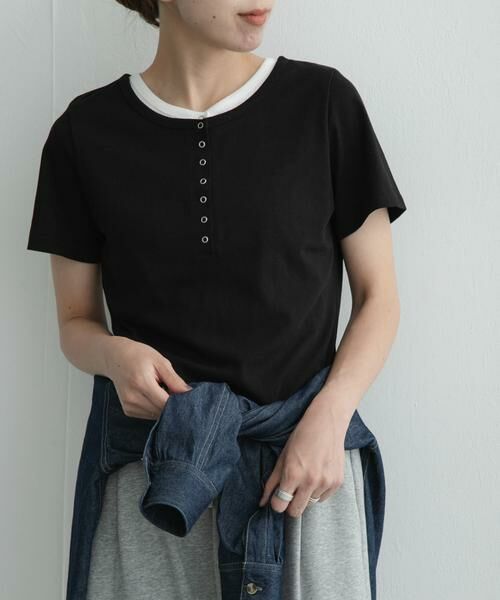Sonny Label / サニーレーベル Tシャツ | レイヤードライクヘンリーネックプルオーバー | 詳細24