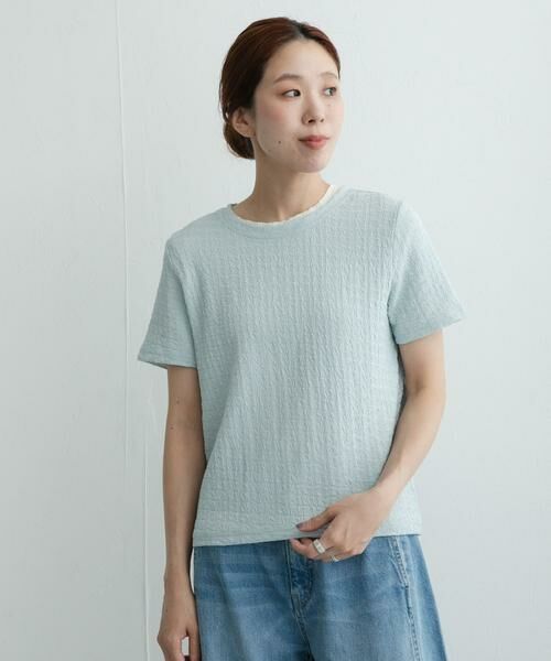 Sonny Label / サニーレーベル Tシャツ | シャーリングジャガードTシャツ | 詳細4