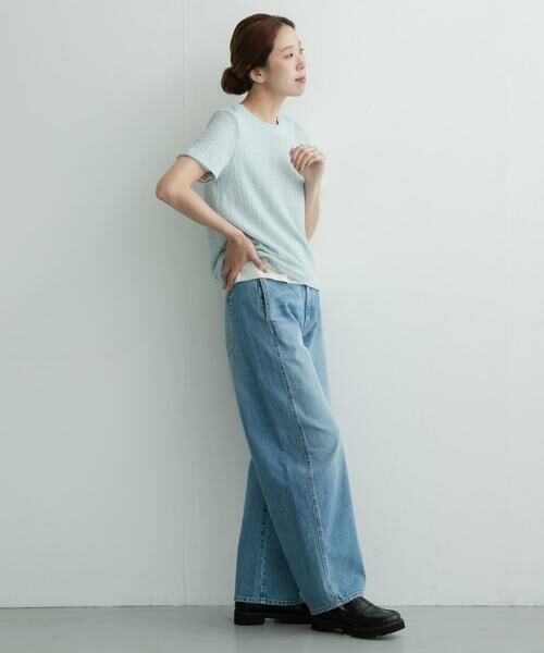 Sonny Label / サニーレーベル Tシャツ | シャーリングジャガードTシャツ | 詳細6