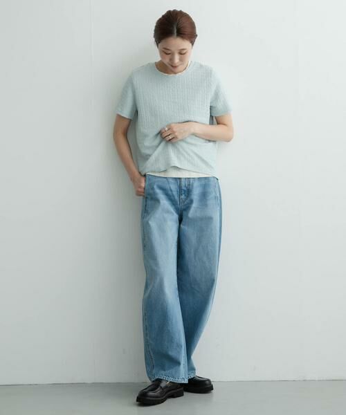 Sonny Label / サニーレーベル Tシャツ | シャーリングジャガードTシャツ | 詳細7