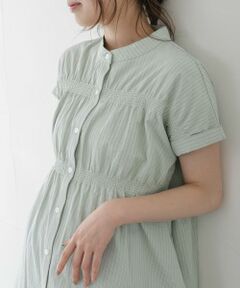Sonny Label / サニーレーベル シャツ・ブラウス | バンドカラーシャーリングブラウス