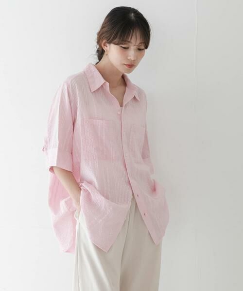 Sonny Label / サニーレーベル シャツ・ブラウス | コットンサッカーオーバーシャツ | 詳細3