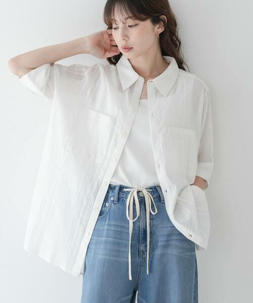 Sonny Label / サニーレーベル シャツ・ブラウス | コットンサッカーオーバーシャツ | 詳細13