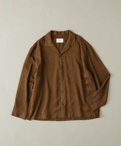 Sonny Label / サニーレーベル シャツ・ブラウス | レーヨン混ストライプオープンカラーシャツ