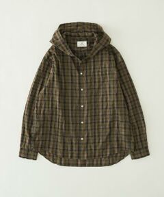 Sonny Label / サニーレーベル シャツ・ブラウス | チェックフーデッドシャツ