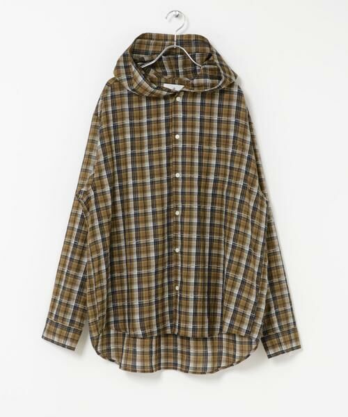 Sonny Label / サニーレーベル シャツ・ブラウス | チェックフーデッドシャツ | 詳細3