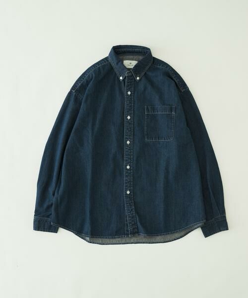 Sonny Label / サニーレーベル シャツ・ブラウス | オーバーサイズデニムボタンダウンシャツ（インディゴブルー）