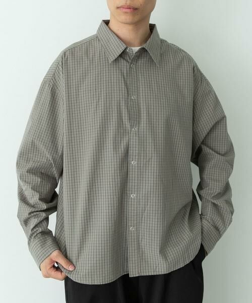 Sonny Label / サニーレーベル シャツ・ブラウス | サンドウォッシュチェックレギュラーシャツ（グリーン系その他）
